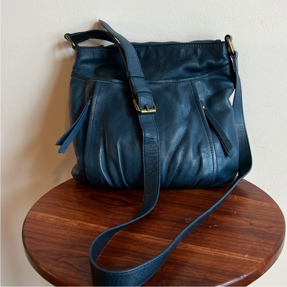 American Leather Crossbody Bag rich pebbled leather in fabulous color